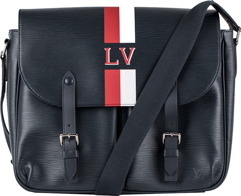 Louis Vuitton Navy & Yellow 'Christopher' Backpack