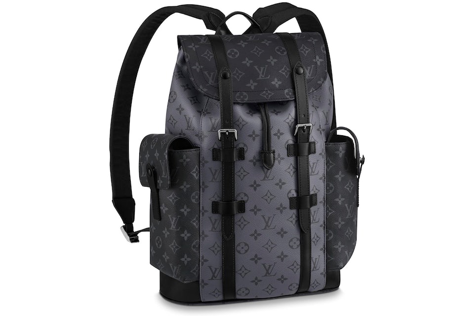 black and grey louis vuitton backpack