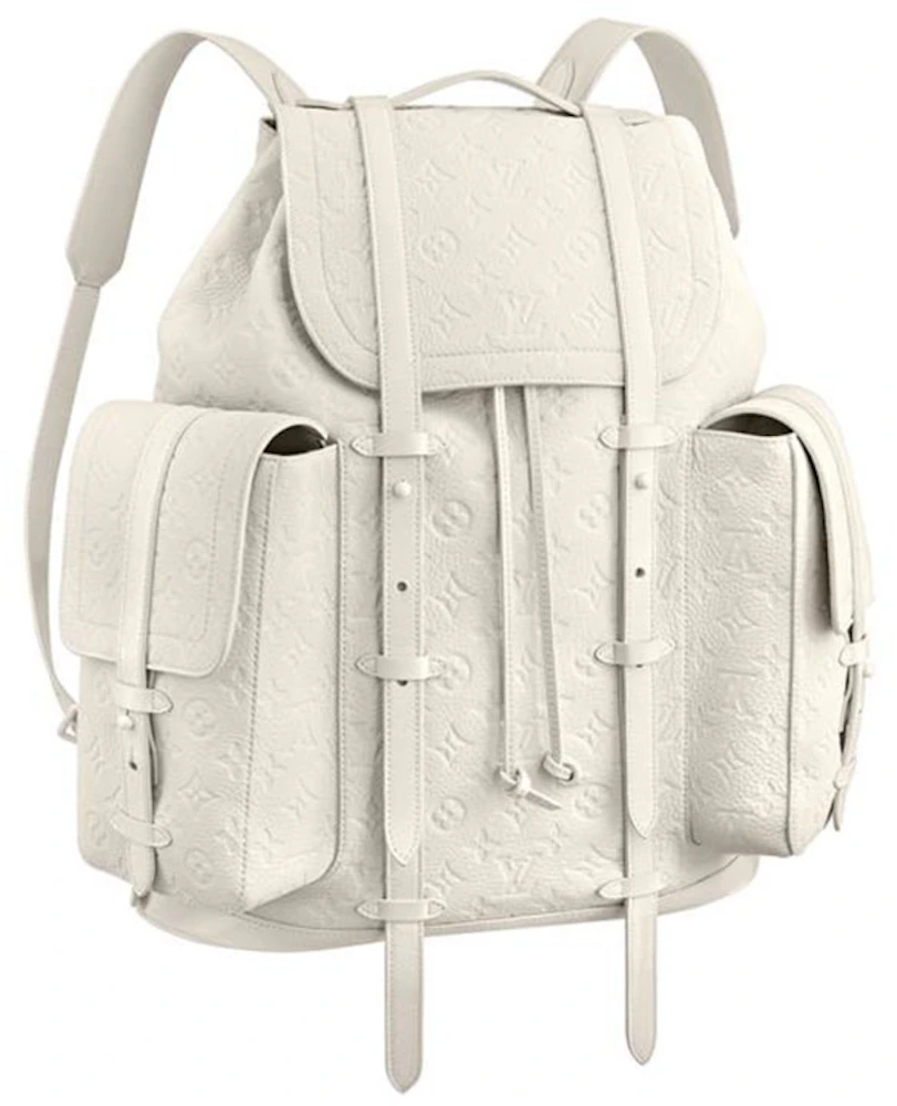 LOUIS VUITTON Taurillon Christopher Backpack XS White 943483