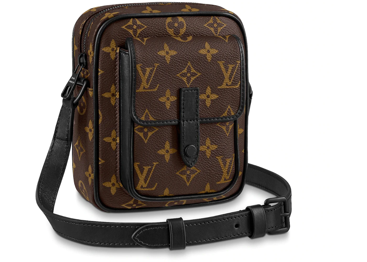 Louis Vuitton Christopher Wearable Wallet Monogram Macassar Brown/Black in  Coated Canvas/Cowhide Leather with Black-tone - US