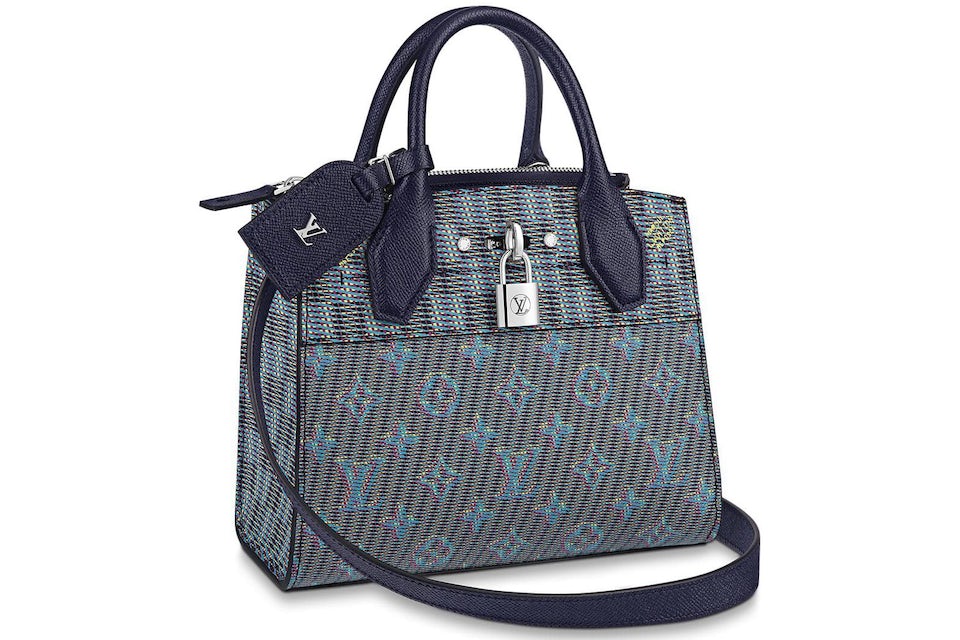 Louis Vuitton City Steamer Damier Monogram LV Pop Mini Blue in Calf Leather  with SIlver-tone - US
