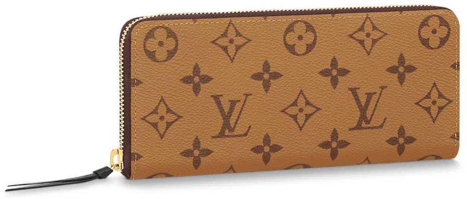 Louis Vuitton Clemence Wallet Monogram Reverse in Coated Canvas