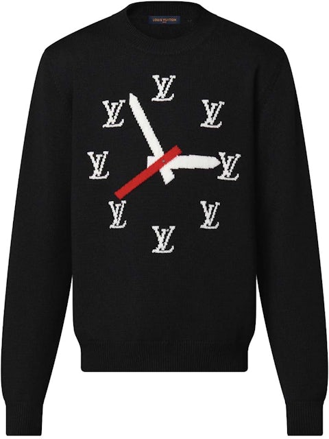 lv black and white sweater