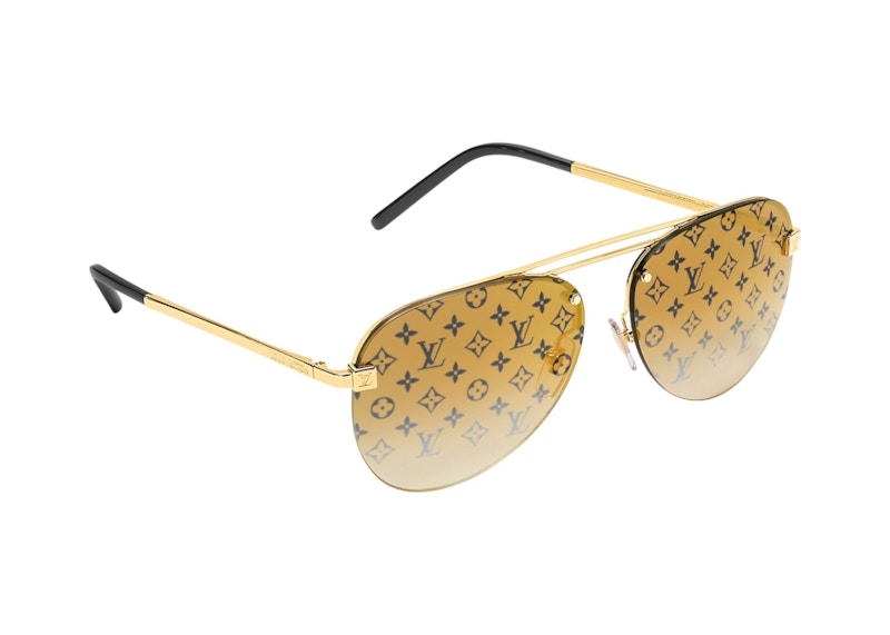 Pre-owned Louis Vuitton Clockwise Sunglasses In Gold