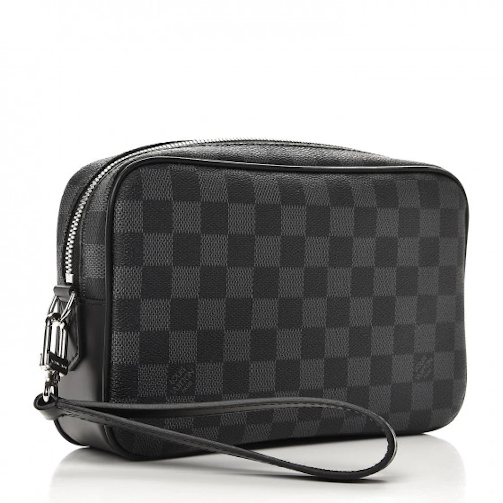 Louis Vuitton Kasai Clutch Damier Graphite in Toile Canvas/Leather with ...