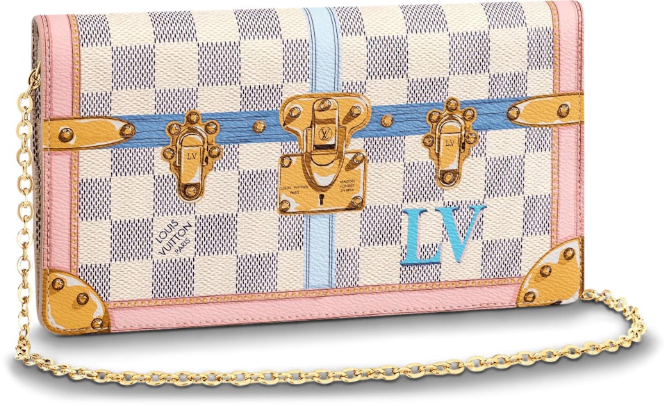 NEW Louis Vuitton Mini Pochette Accessories Damier Azur Summer