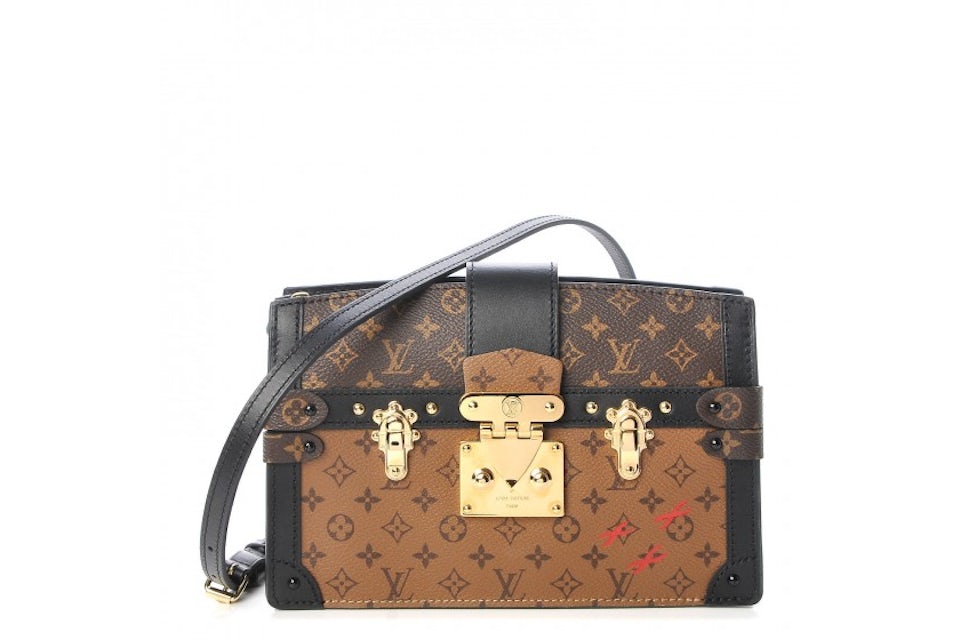 Louis Vuitton Clutch Trunk Monogram Reverse Brown/Black in Coated  Canvas/Calfskin with Brass - US