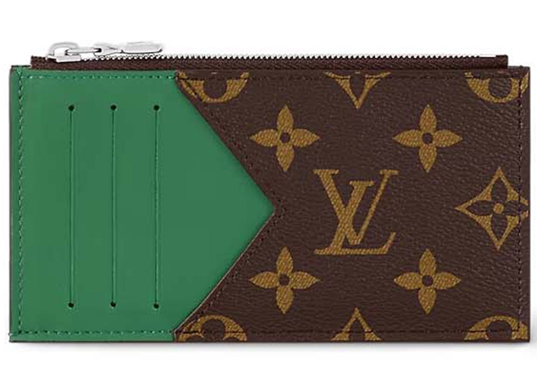 Pre-owned Louis Vuitton Coin Card Holder Colormania Green