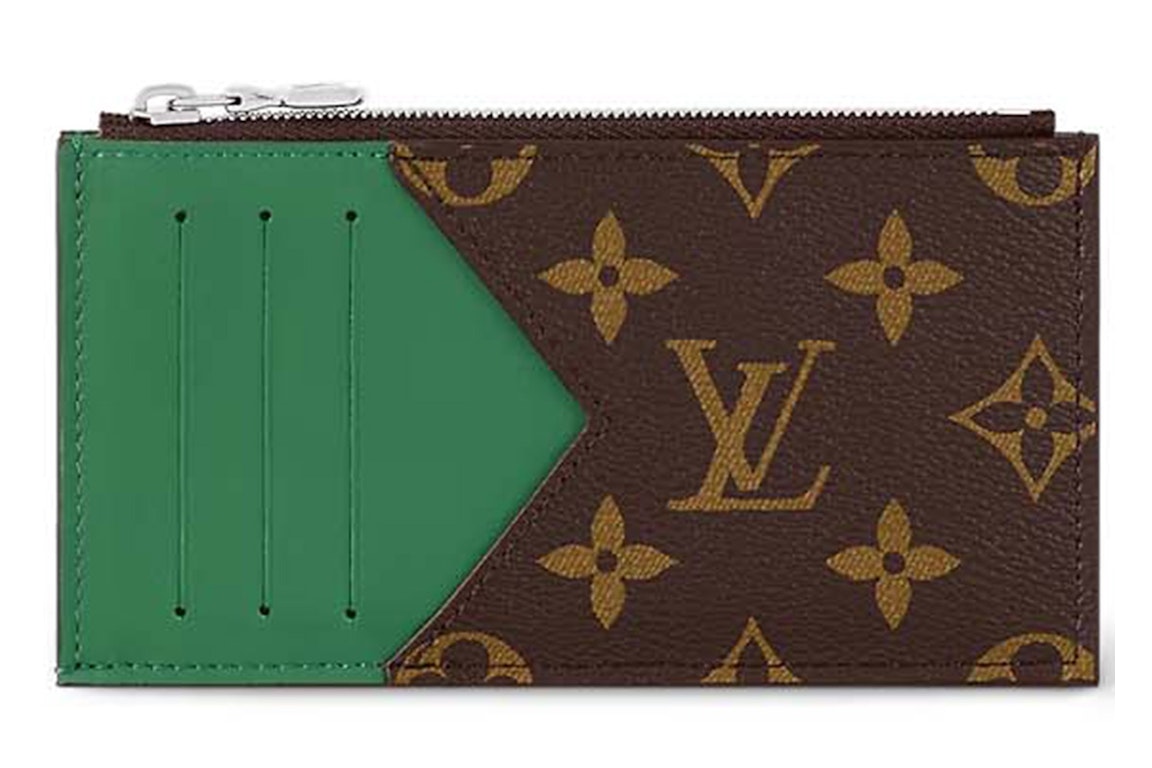 Pre-owned Louis Vuitton Coin Card Holder Colormania Green