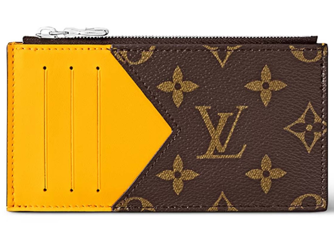 Pre-owned Louis Vuitton Coin Card Holder Colormania Jaune Mat