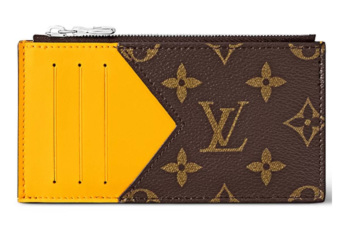 Pre-owned Louis Vuitton Coin Card Holder Colormania Jaune Mat