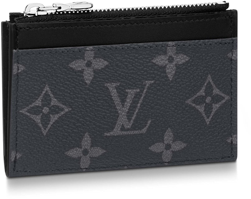 Louis Vuitton Monogram Double Card Holder, Black