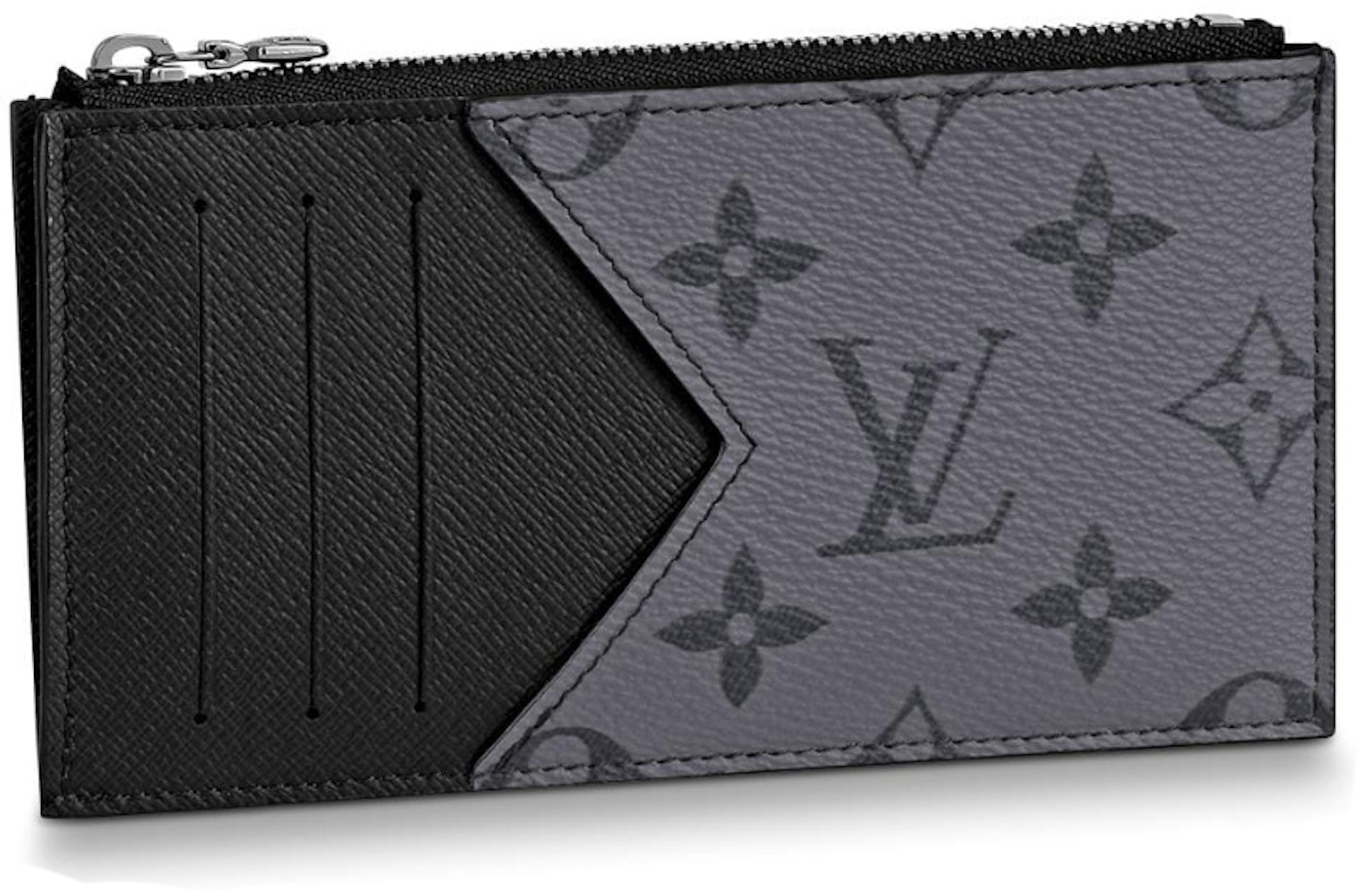 Gym Almindelig Permanent Louis Vuitton Coin Card Holder Monogram Eclipse Reverse Gray in Coated  Canvas with Silver-tone