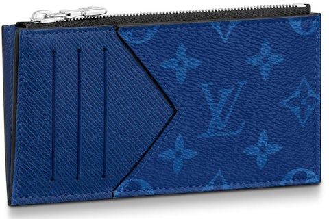Louis Vuitton Coin Card Holder Monogram Pacific Taiga Blue in Taiga Leather/Coated Canvas with Silver-tone - US Louis Vuitton Coin Card Holder Monogram Pacific Taiga Blue in Taiga Leather/Coated Canvas with Silver-tone - US