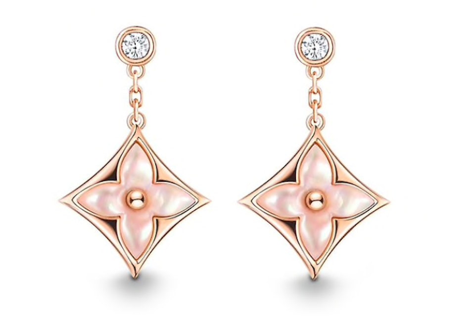 Louis Vuitton Color Blossom Bb Star Ear Studs Pink