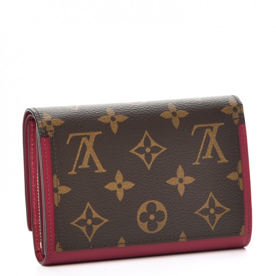 Louis Vuitton Compact Wallet Flore Monogram Fuchsia in Canvas with ...