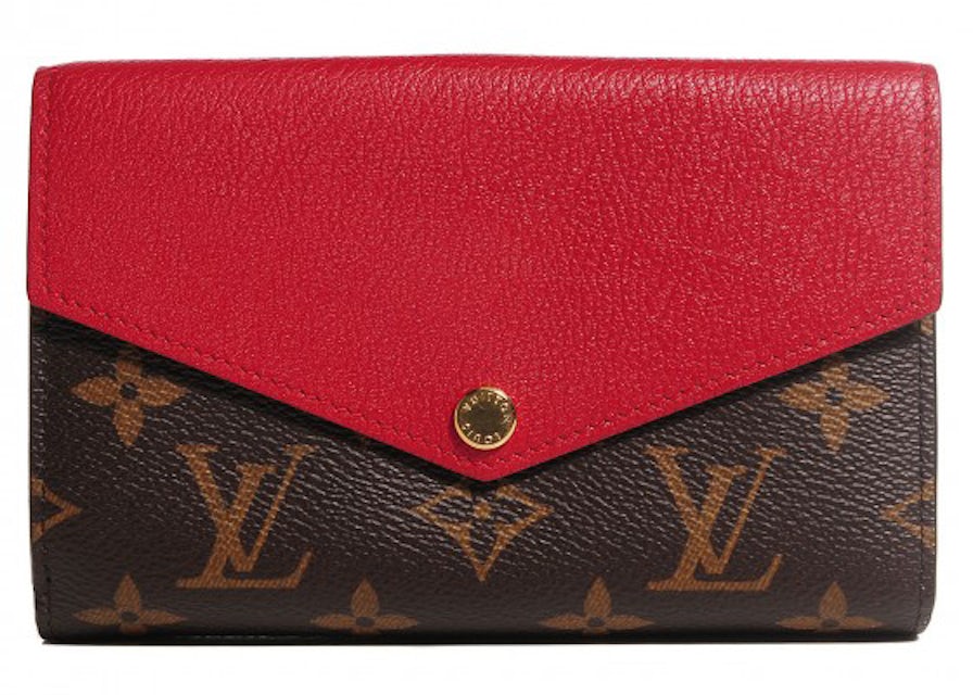 Louis Vuitton Brown Monogram Coated Canvas And Cerise Leather