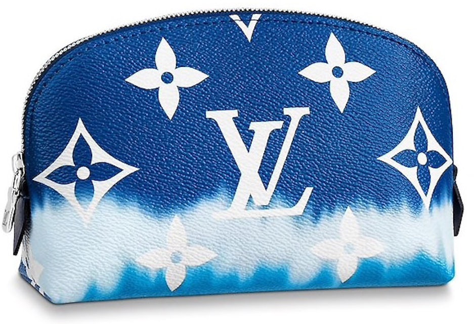 Louis Vuitton Cosmetic Pouch LV Escale Bleu in Coated Canvas/Cowhide  Leather with Silver-tone - GB