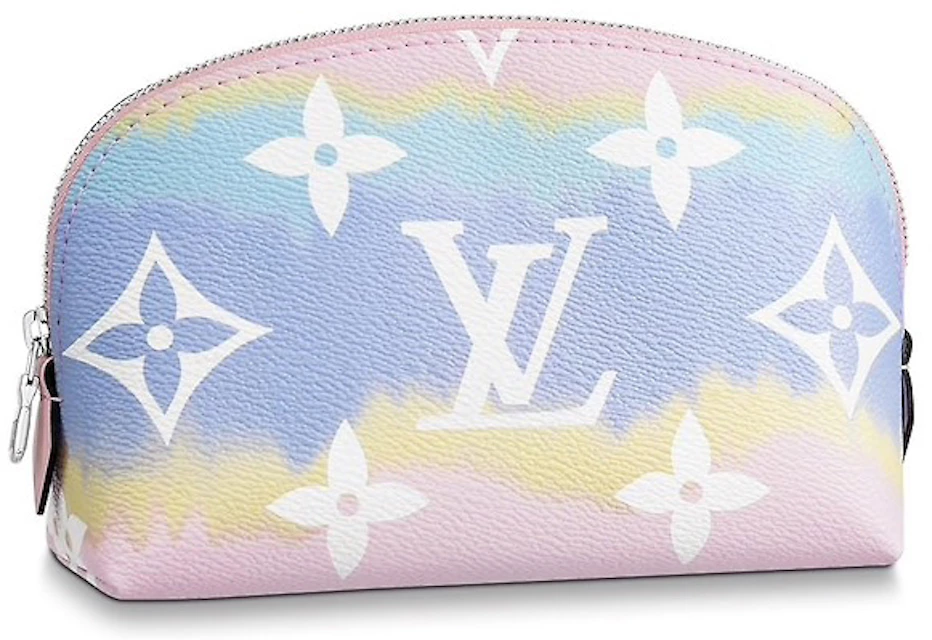 Vuitton Pouch LV Escale Pastel in Coated Canvas/Cowhide Leather with Silver-tone