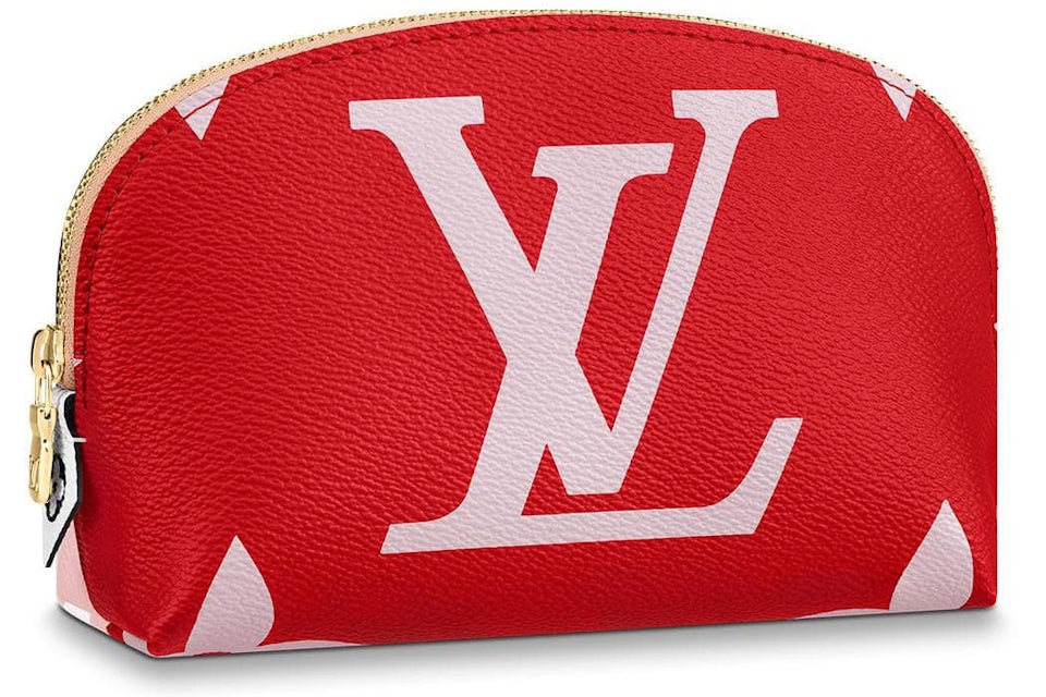 Louis Vuitton Cosmetic Pouch Monogram Giant Red/Pink in Coated  Canvas/Leather with Gold-tone - US