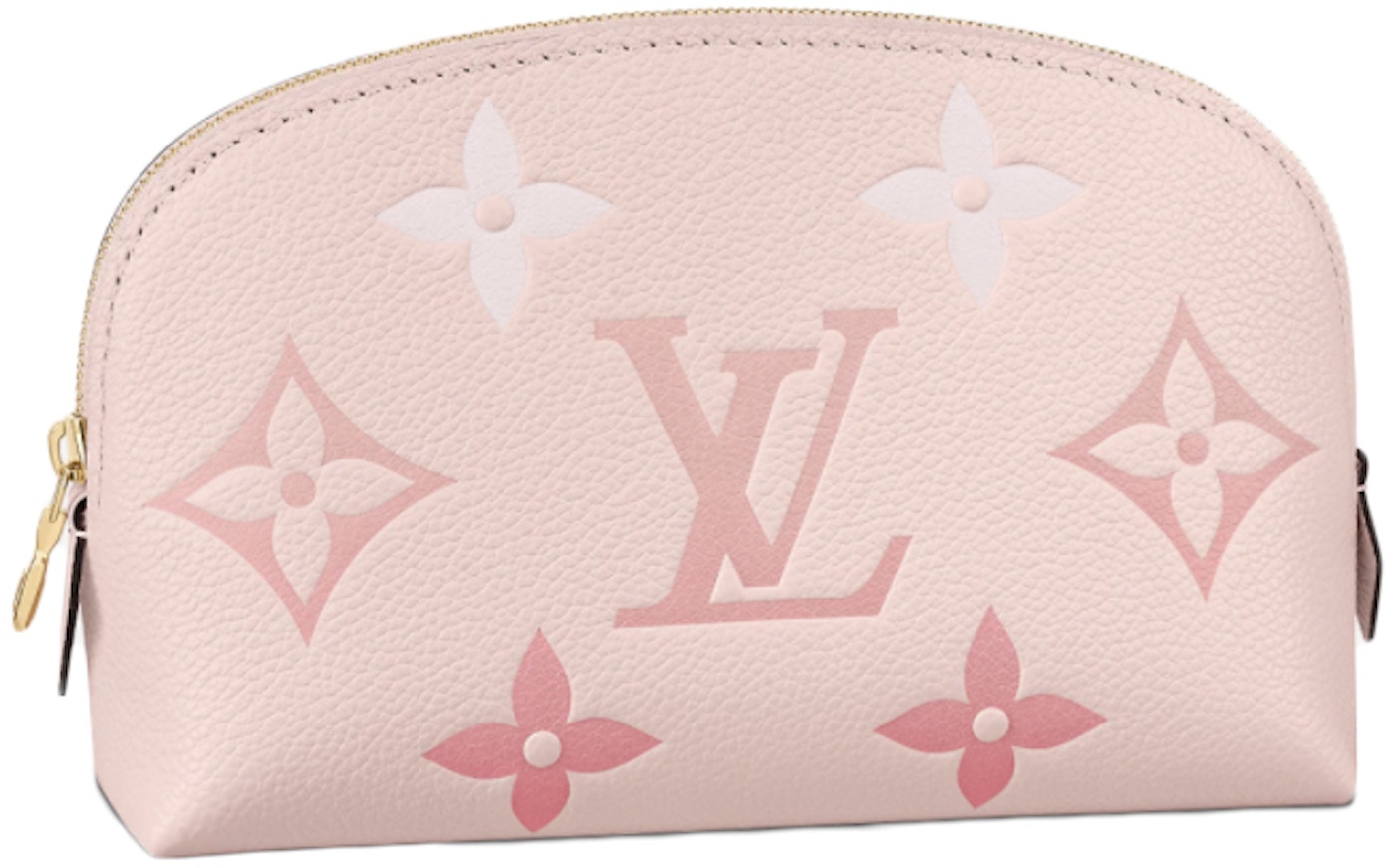 Louis Vuitton Cosmetic Pouch Rosebud Embossed with Gold-tone