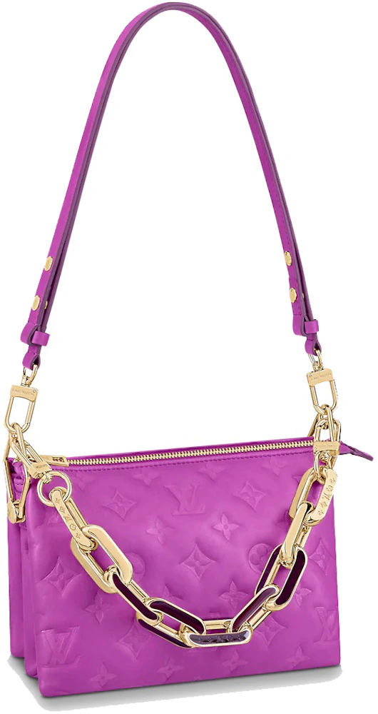 Louis Vuitton Coussin BB Monogram Embossed Orchid in Lambskin