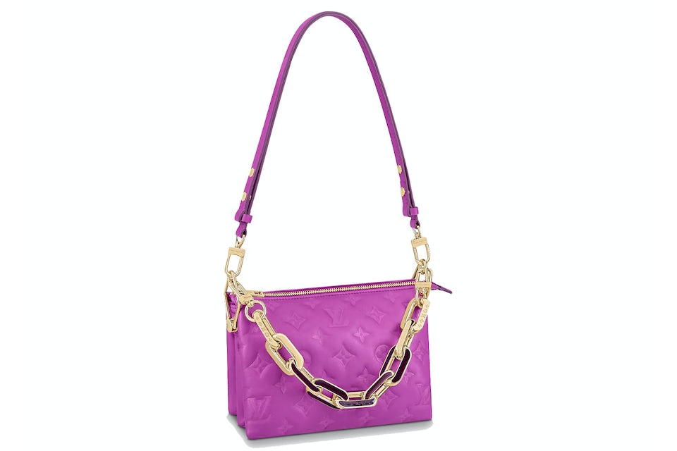 Louis Vuitton Coussin BB Monogram Embossed Orchid in Lambskin