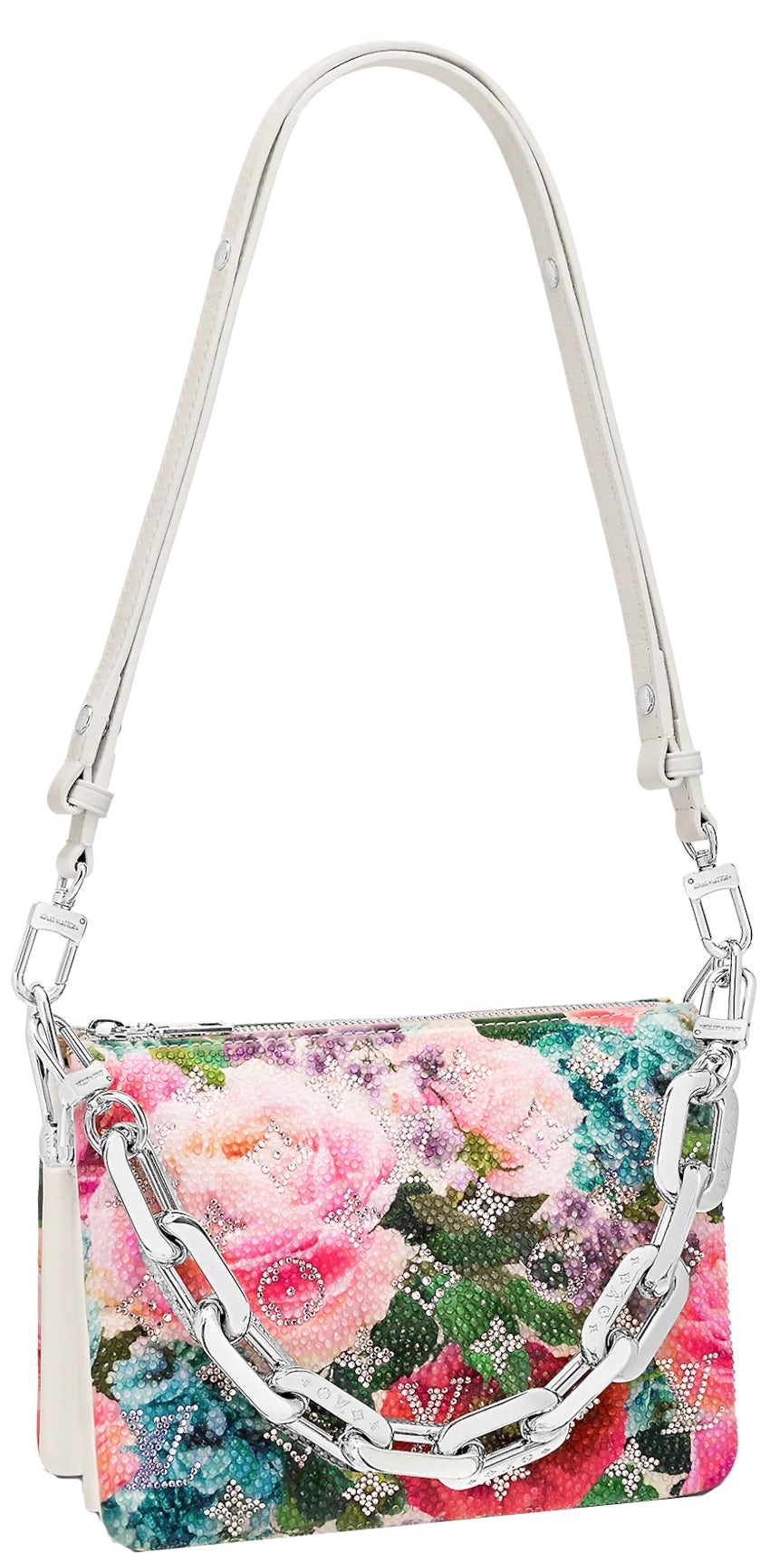 Louis Vuitton Coussin BB Multicolor in Satin Textile/Crystals with  Silver-tone - US