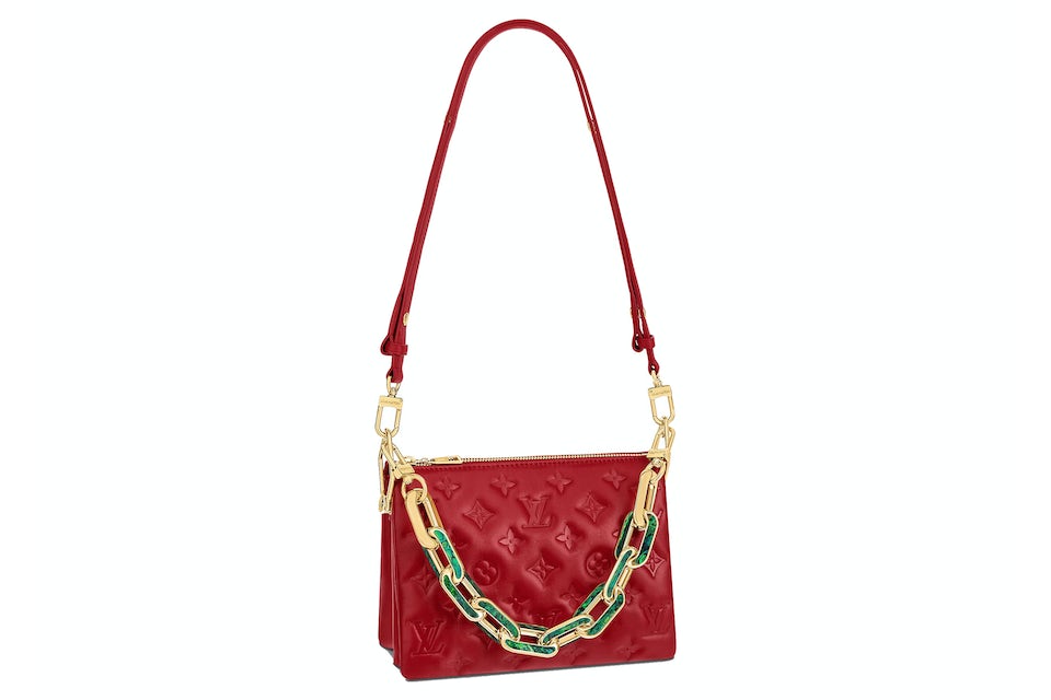 Louis Vuitton Coussin BB Red in Lambskin Leather with Gold-tone - GB