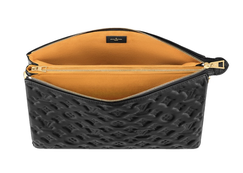 Louis Vuitton Coussin Mm Black In Puffy Lambskin With Gold Tone