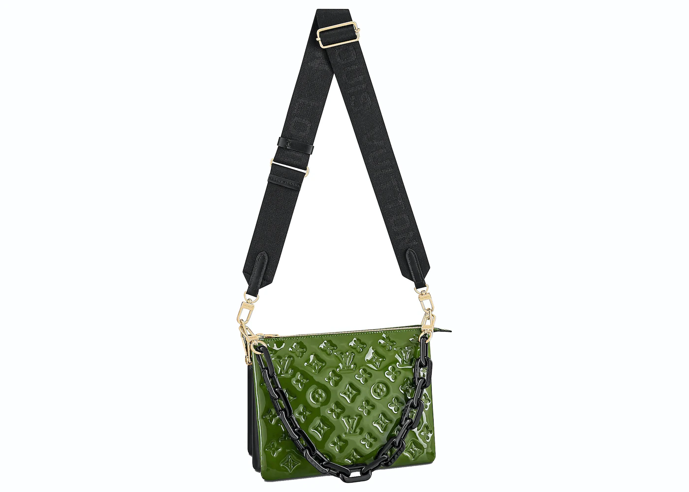 Louis Vuitton Coussin PM Green/Black in Patent Calfskin Leather with  Gold-tone - US