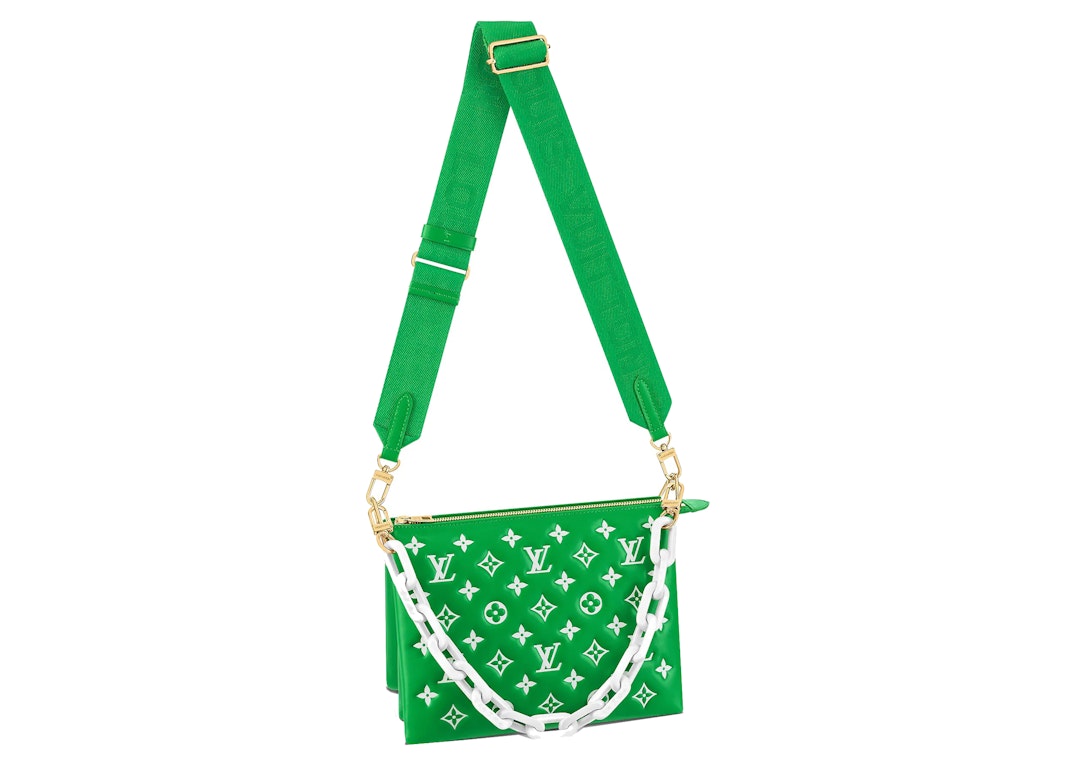 Pre-owned Louis Vuitton Coussin Pm Green