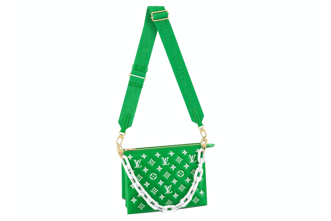 Pre-owned Louis Vuitton Coussin Pm Green