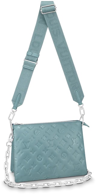Louis Vuitton Coussin PM Monogram Embossed Blue Glacier in Lambskin with  Silver-tone - US