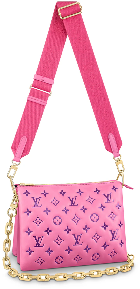 Louis Vuitton Coussin PM Monogram Embossed Pink/Purple in Lambskin