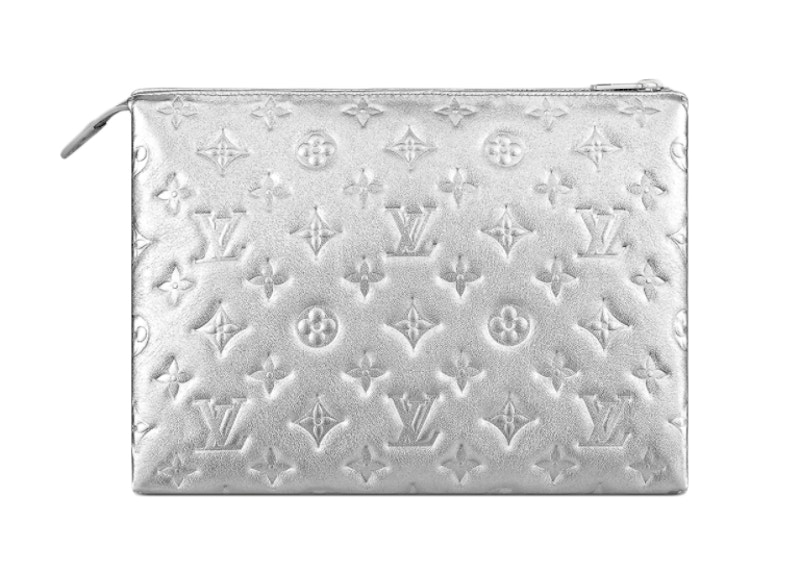 Louis Vuitton Coussin Pm Silver In Puffy Lambskin With Gold Tone