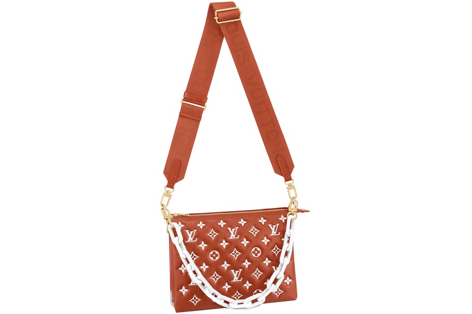 Louis Vuitton Coussin PM Terracotta in Calfskin Leather with Gold