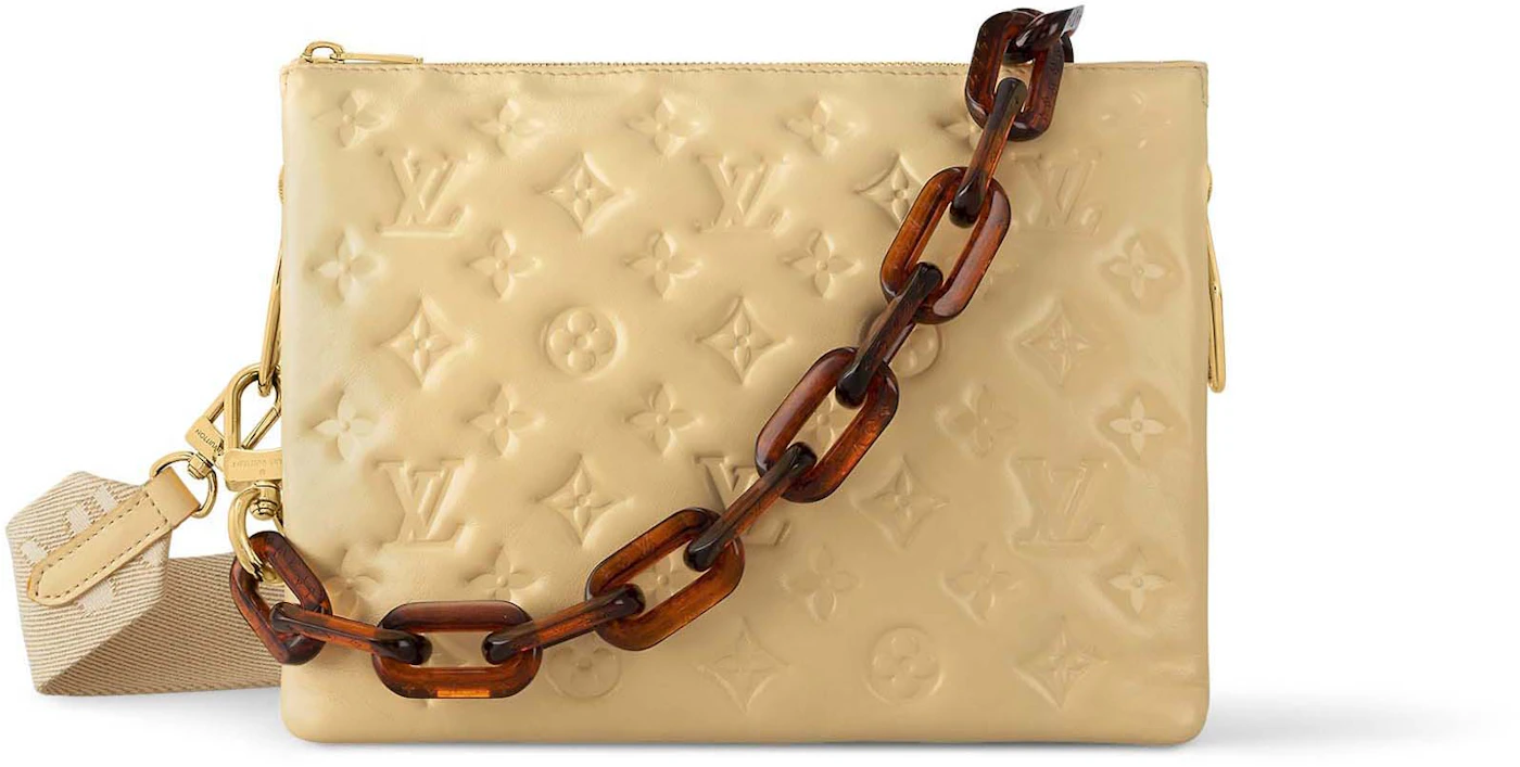 Louis Vuitton Coussin PM Blue Denim Monogram Gold Chain Shoulder Crossbody  Bag