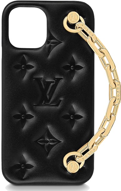 Louis Vuitton Coussin iPhone 12 Bumper Monogram Embossed Black in