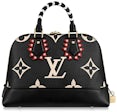 Louis Vuitton Crafty Alma PM Black in Embossed Grained Cowhide