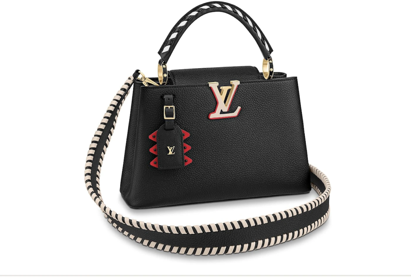 Preloved Louis Vuitton Black Taurillon Capucines PM Bag SP1177 082323