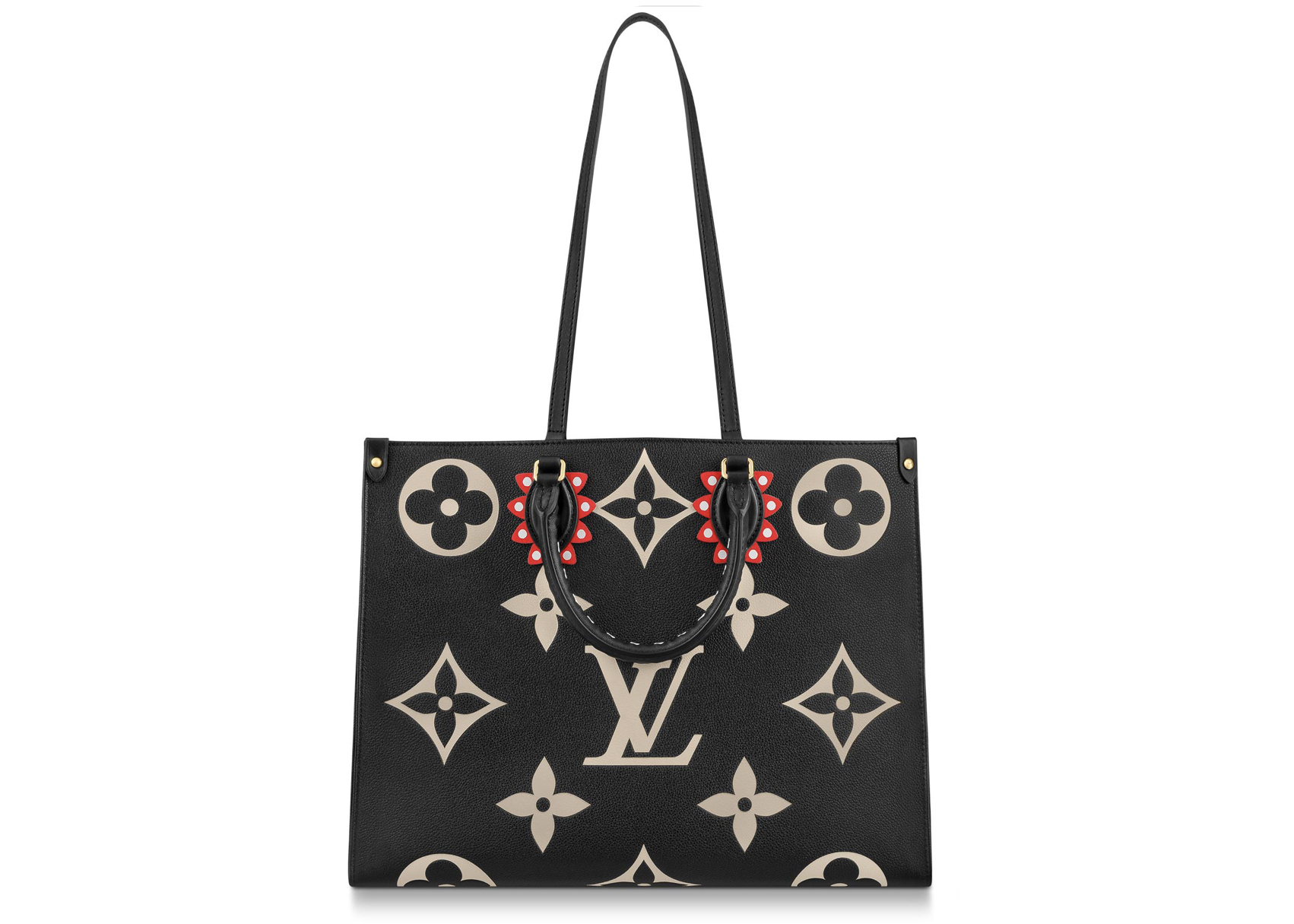 Louis Vuitton Crafty Onthego GM Black in Embossed Grained Cowhide