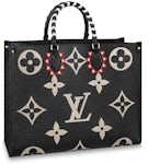 Louis Vuitton Red, Black, And White Crafty Giant Monogram Coated