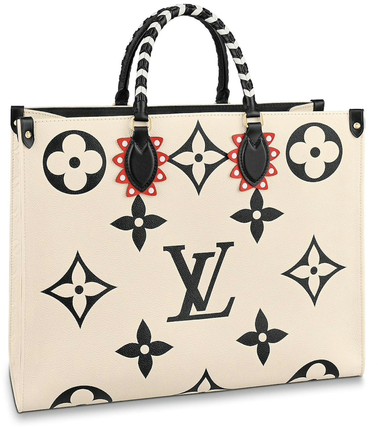 Louis Vuitton Crafty Onthego GM Cream in Embossed Grained Cowhide