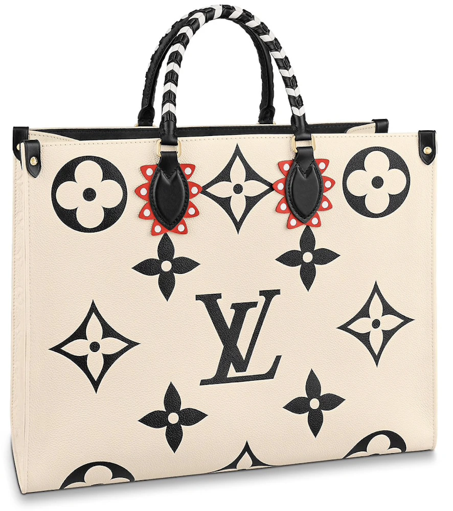 Louis Vuitton Crafty Onthego GM Cream/Red in Monogram Giant Coated Canvas  with Gold-tone - US
