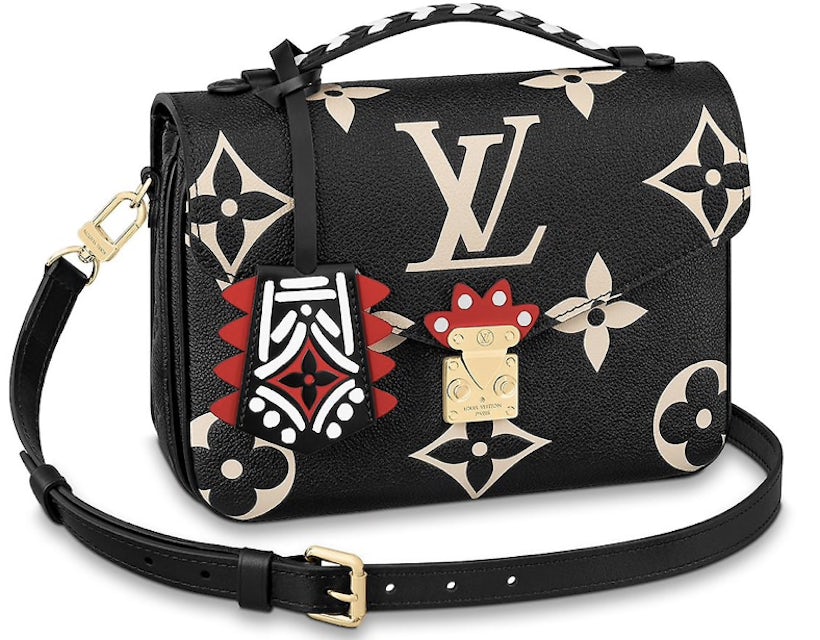 Louis Vuitton Crafty Pochette Metis Black in Embossed Grained Cowhide  Leather with Gold-tone - GB