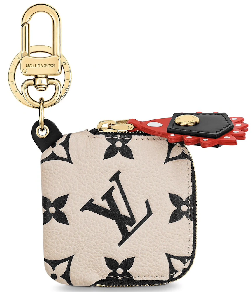 Louis Vuitton Crafty Square Pouch Bag Charm and Key Holder Cream