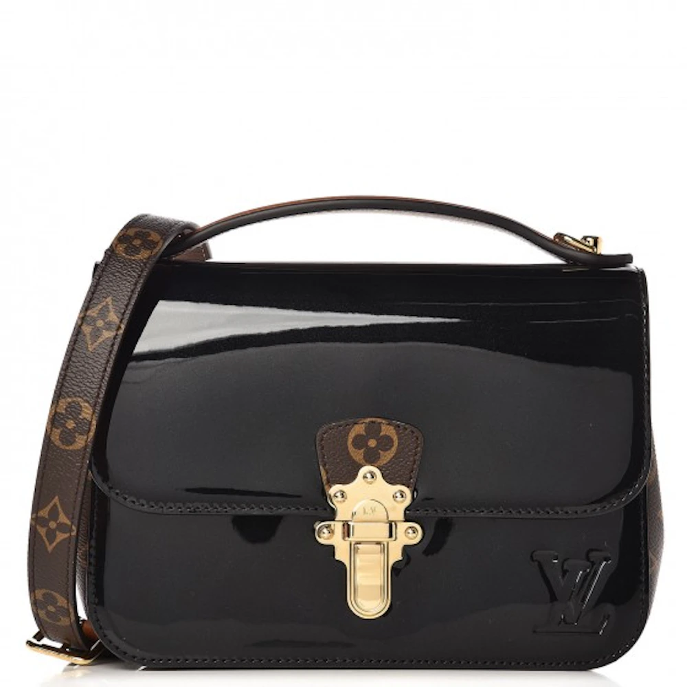 Louis Vuitton Crossbody Cherrywood Monogram Vernis BB Noir Black in Patent  Leather/Canvas with Brass - GB