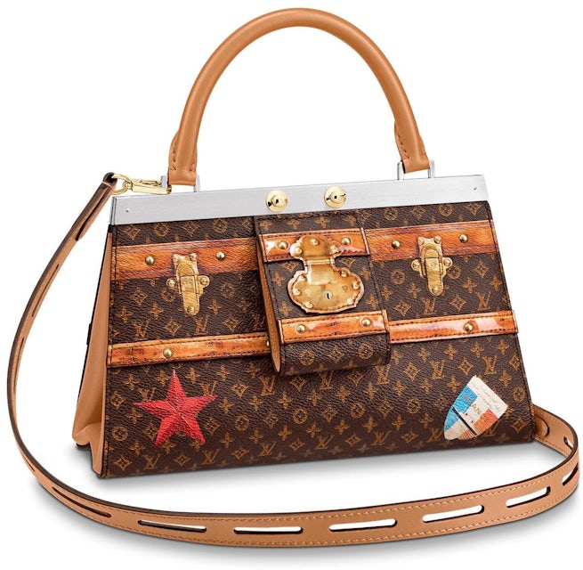 Louis Vuitton Side Trunk Blue in Monoglam Coated Canvas with Gold