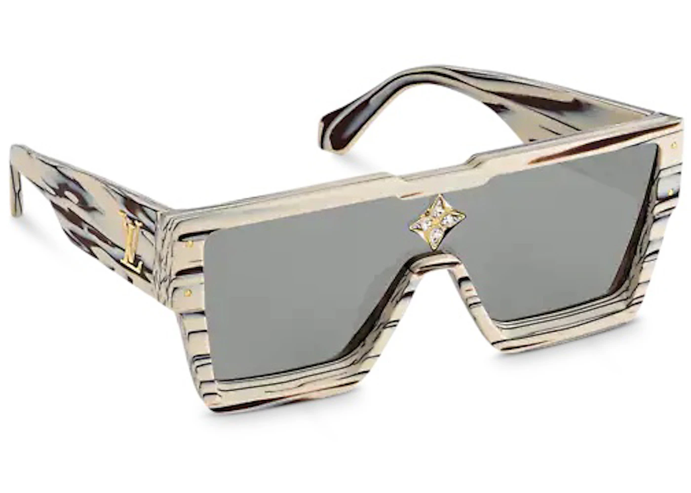Louis Vuitton Cyclone Sunglasses, Clear, One Size